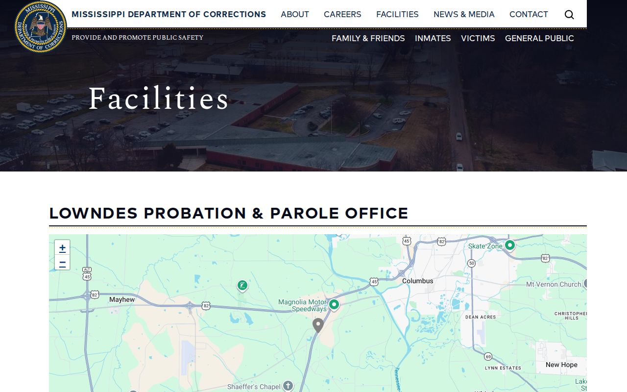 Lowndes County parole and probation office record